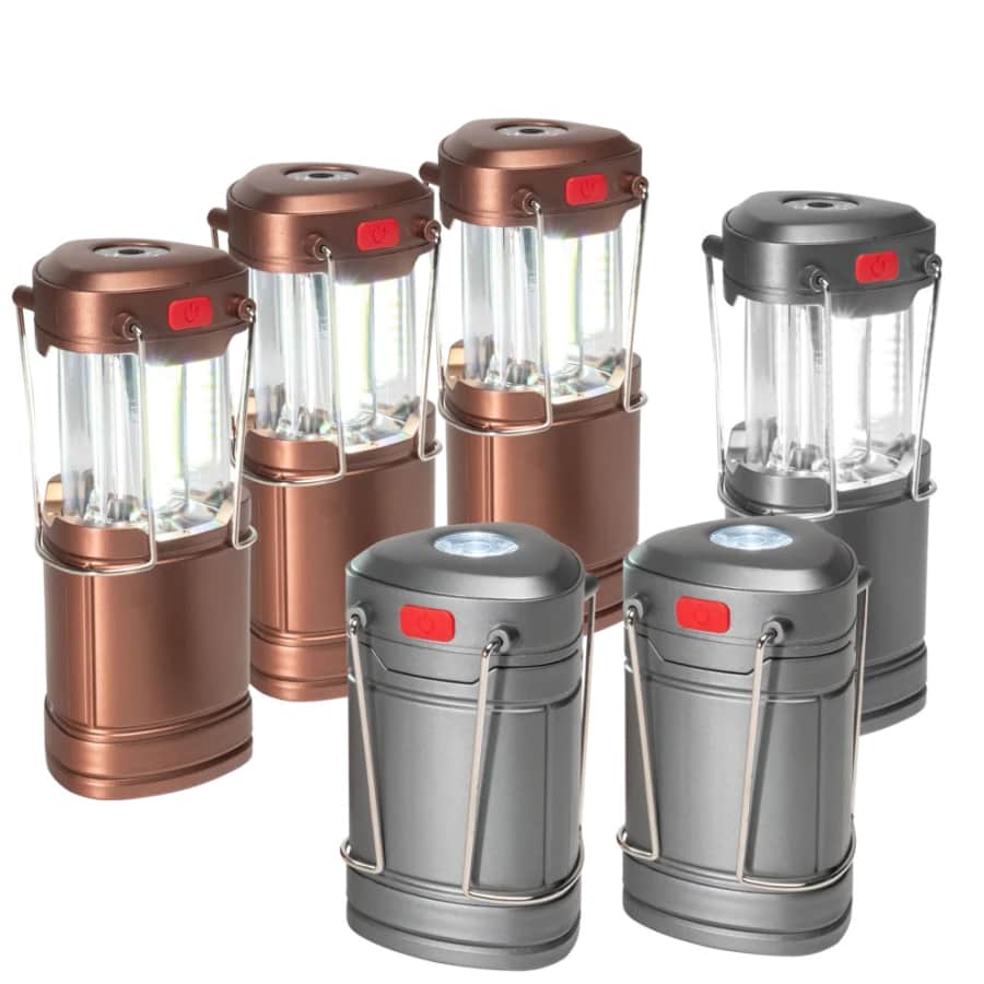 BrightEase Multi-Use Pop Up Lantern & Spotlight 6-Pack: $20