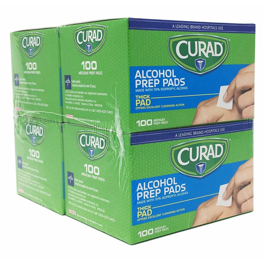 Curad Alcohol Disinfectant Prep Pads 400-Pack: $5.59