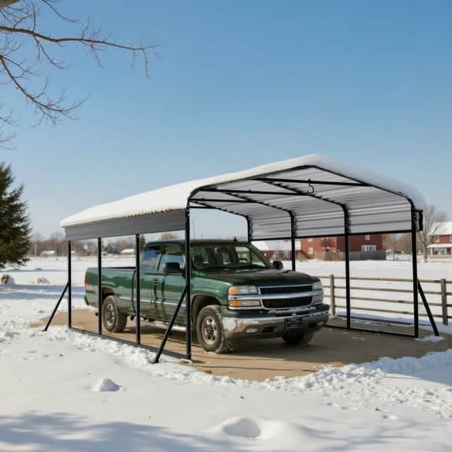 10x15-Foot Heavy-Duty Metal Carport: $360