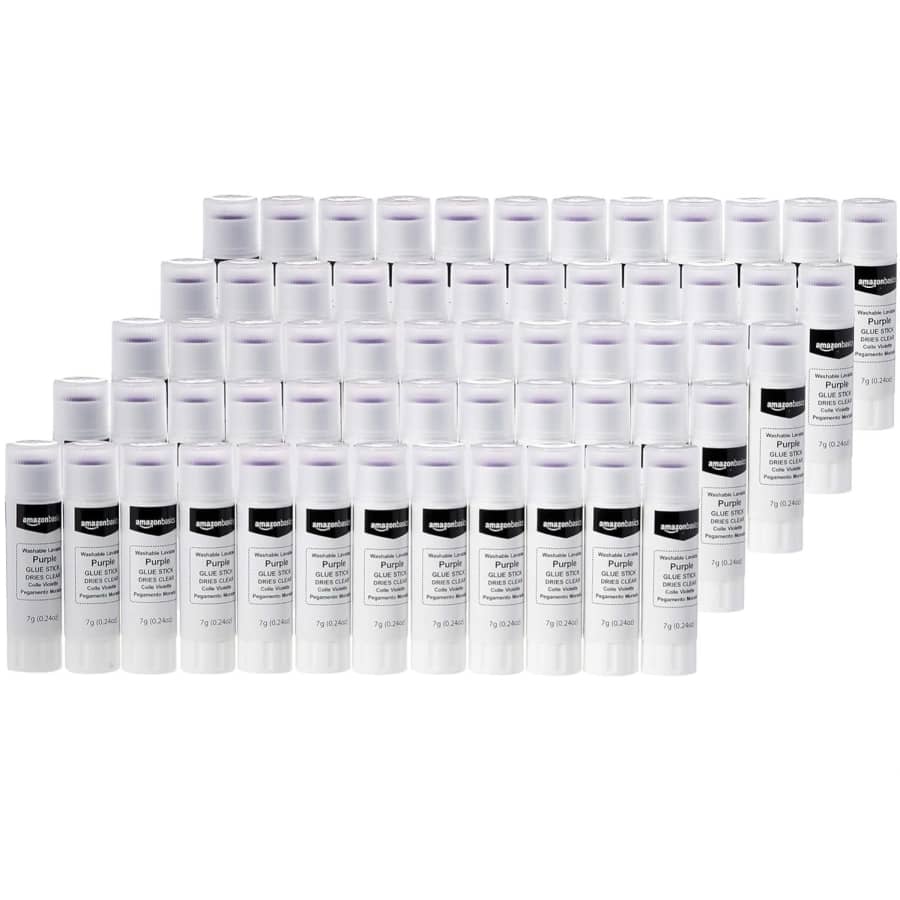 Amazon Basics Purple Washable School Glue Stick 60-Pack: $10 via Sub & Save Amazon Basics Purple Washable School Glue Stick 60-Pack: $10 via Sub & Save
