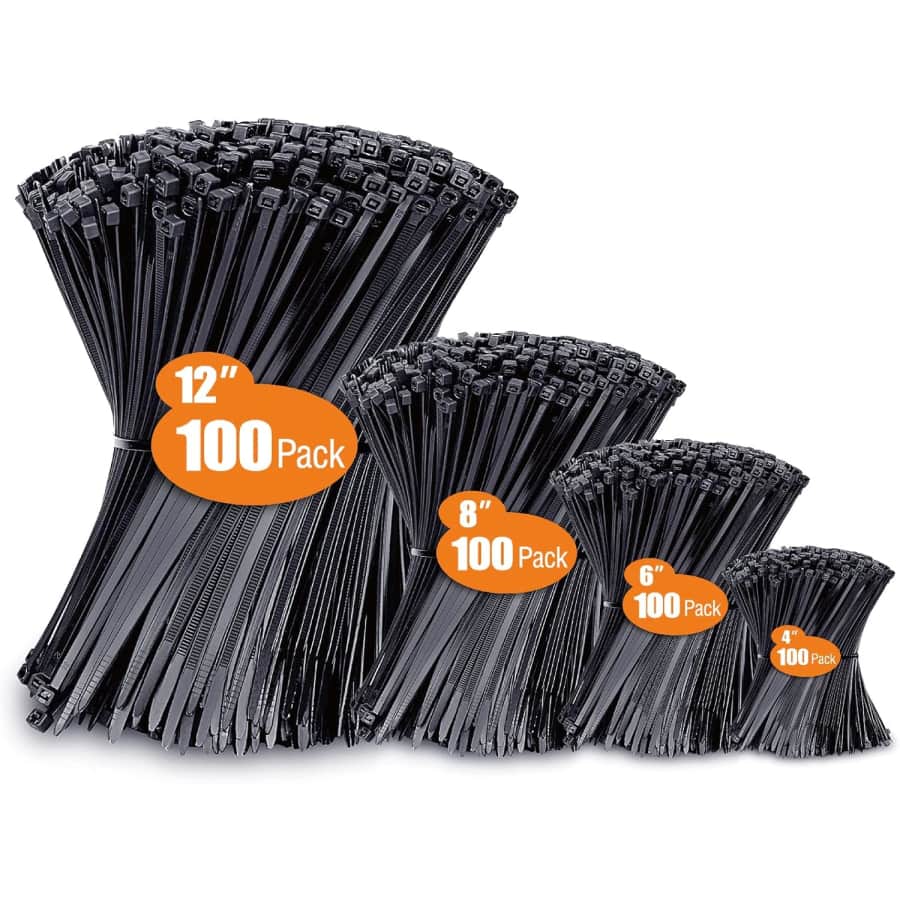 Assorted Zip Ties 400-Pack: $3.99 Assorted Zip Ties 400-Pack: $3.99