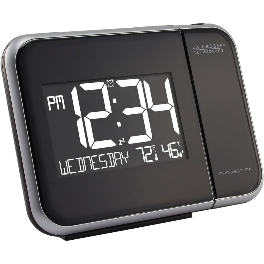 La Crosse Technology Projection Alarm Clock w/ Indoor Temperature: $18