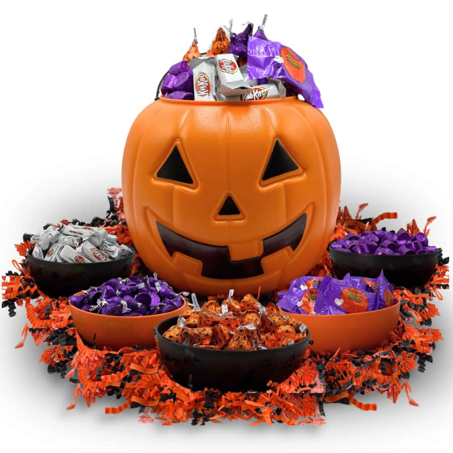 Pumpkin Candy Bucket with 5-lb. Assorted Candy: $25 Pumpkin Candy Bucket with 5-lb. Assorted Candy: $25