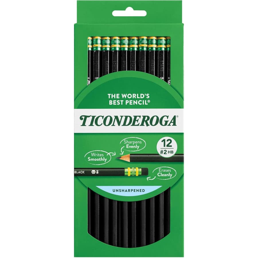 Ticonderoga #2 HB Pencils 12-Pack: $2.19