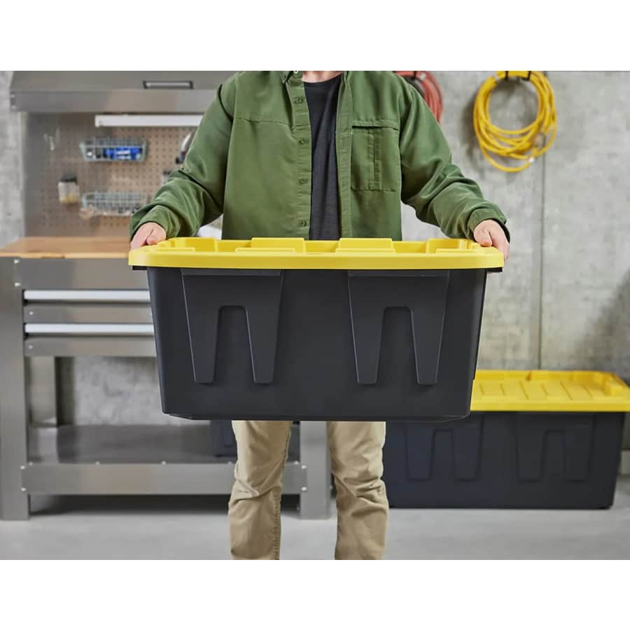 Project Source Commander 27-Gallon Heavy Duty Tote w/ Lid: $7.98