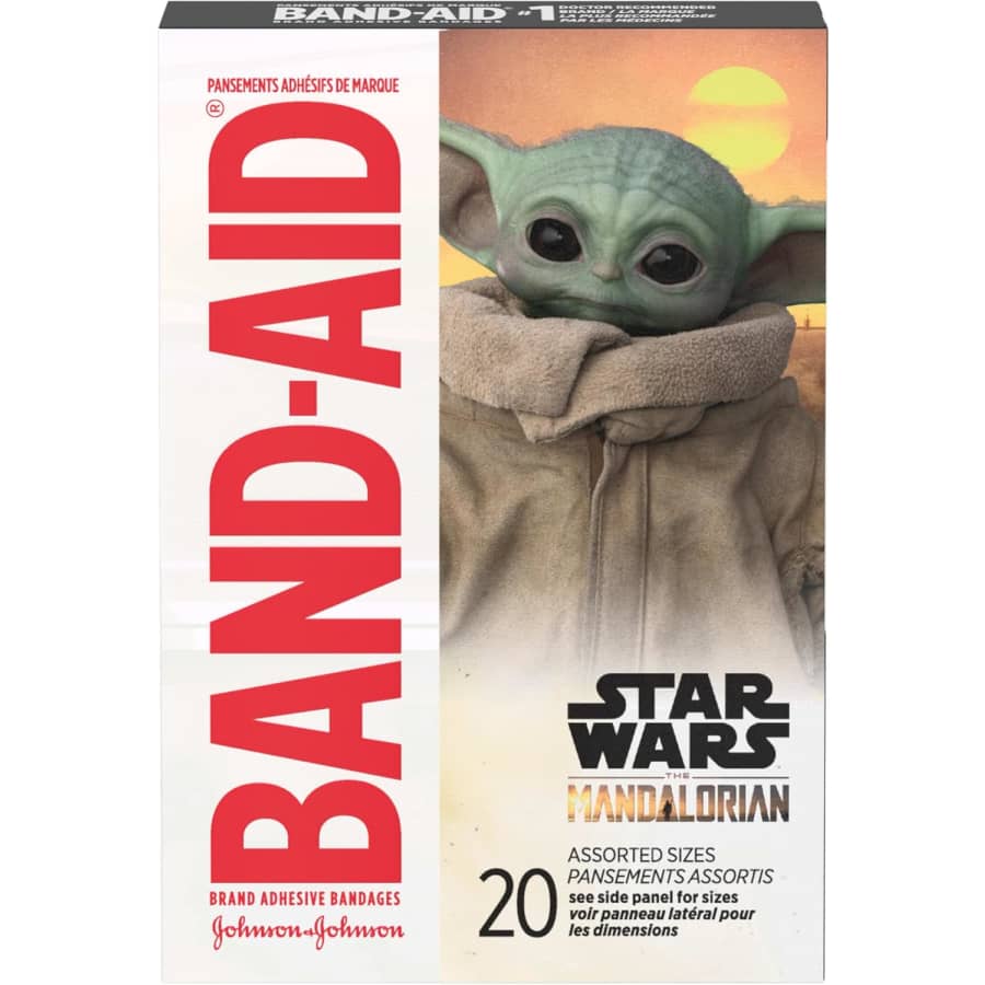 Band-Aid 20-Count Star Wars The Mandalorian Adhesive Bandages: $3.60 w/ Subscribe & Save Band-Aid 20-Count Star Wars The Mandalorian Adhesive Bandages: $3.60 w/ Subscribe & Save