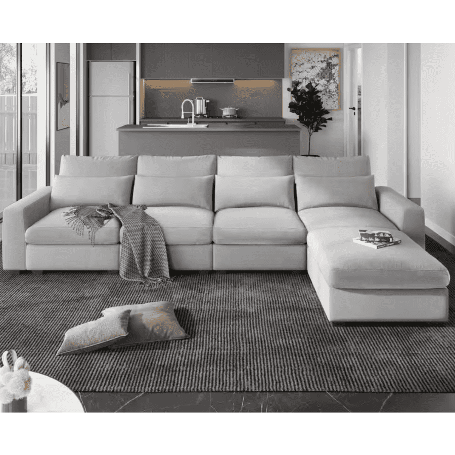 Harper & Bright Designs 130" 2-Piece L-Shaped Sectional Sofa: $1,055 Harper & Bright Designs 130" 2-Piece L-Shaped Sectional Sofa: $1,055