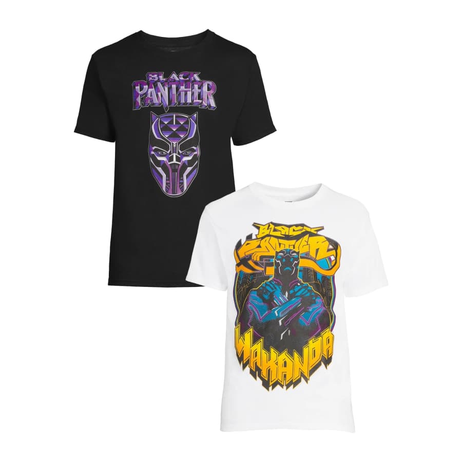 Black Panther Men's Graphic T-Shirt 2-Pack: $4.60