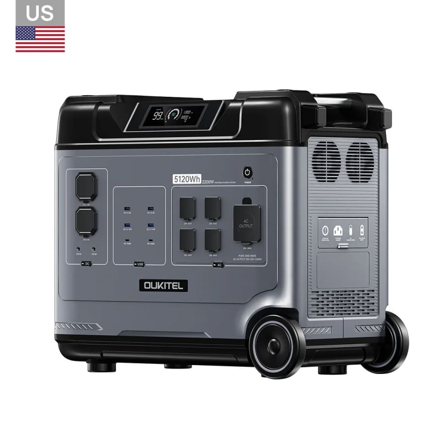 Oukitel P5000 5,120Wh 2,200W Portable Power Station: $1289