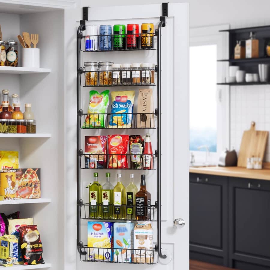 6-Tier Over-the-Door Pantry Organizer: $25 6-Tier Over-the-Door Pantry Organizer: $25