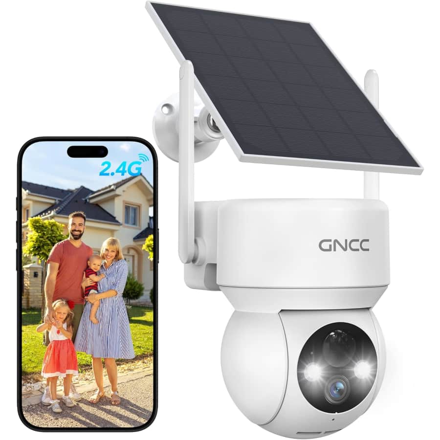 GNCC Solar Security Camera 360° View: $24.99