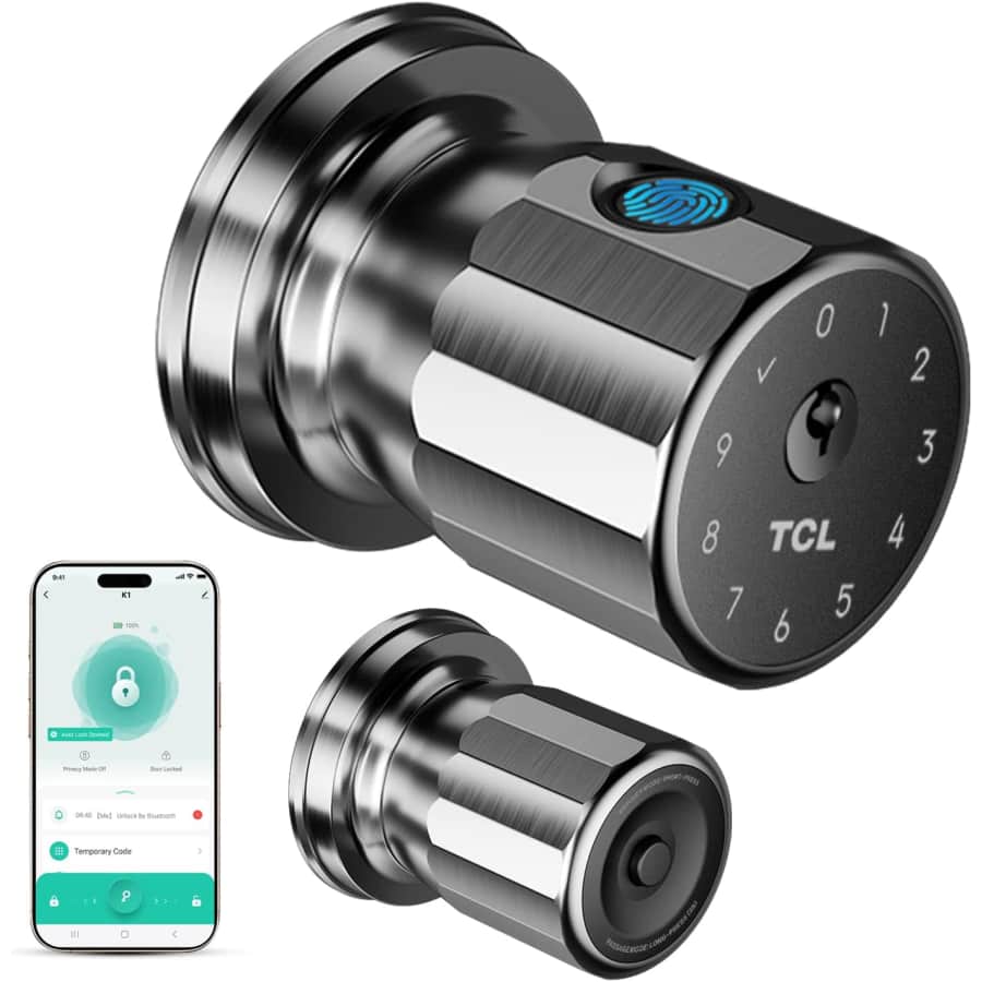 TCL K1 Fingerprint-Entry Smart Door Knob: $58 TCL K1 Fingerprint-Entry Smart Door Knob: $58