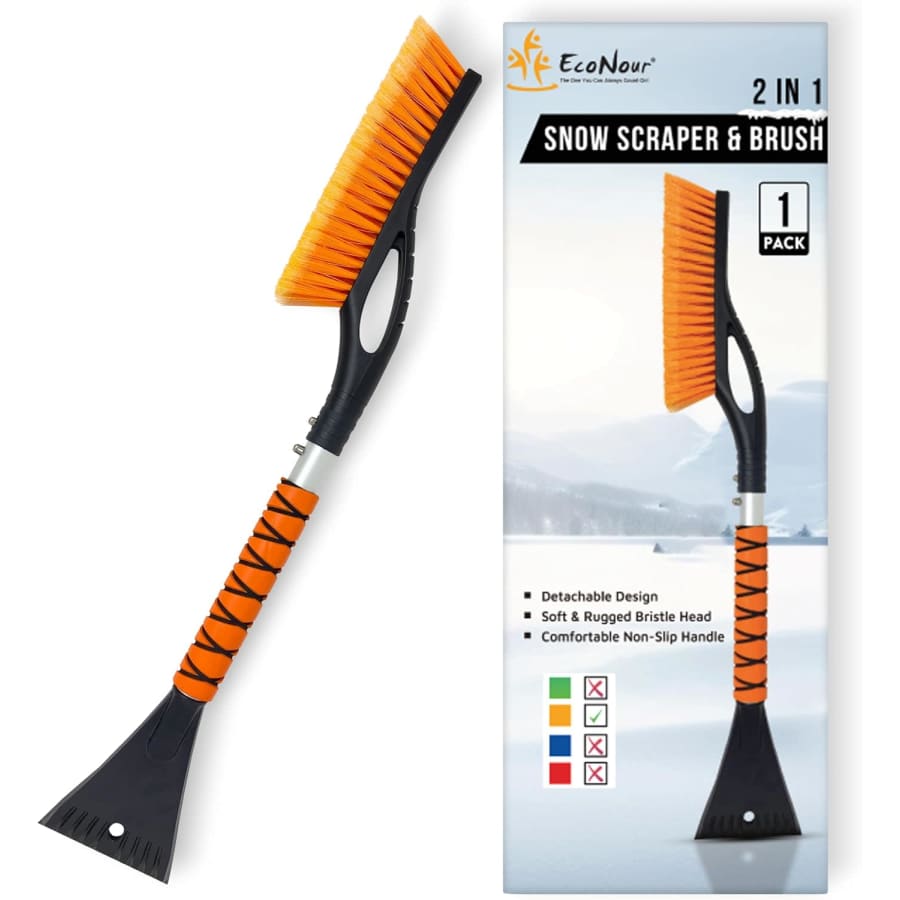 EcoNour 27" 2-in-1 Car Window Ice Scraper & Brush: $12.99