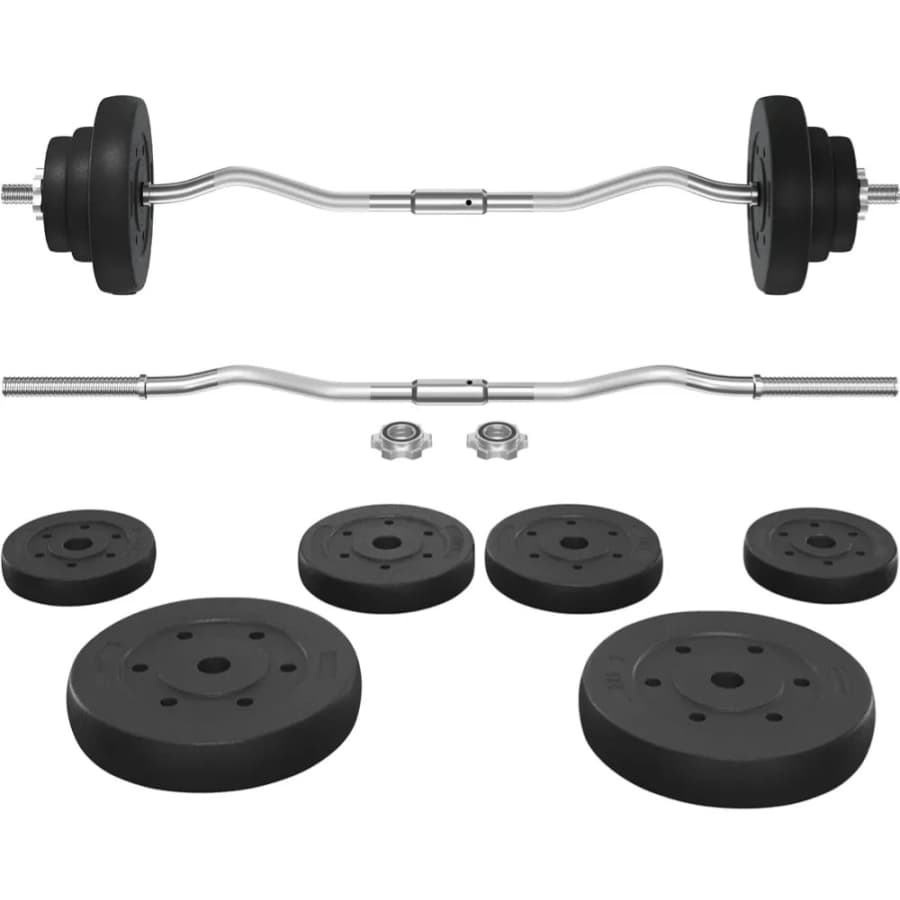 Barbell Weight Set w/ Plates & Curl Bar: $47.99 Barbell Weight Set w/ Plates & Curl Bar: $47.99
