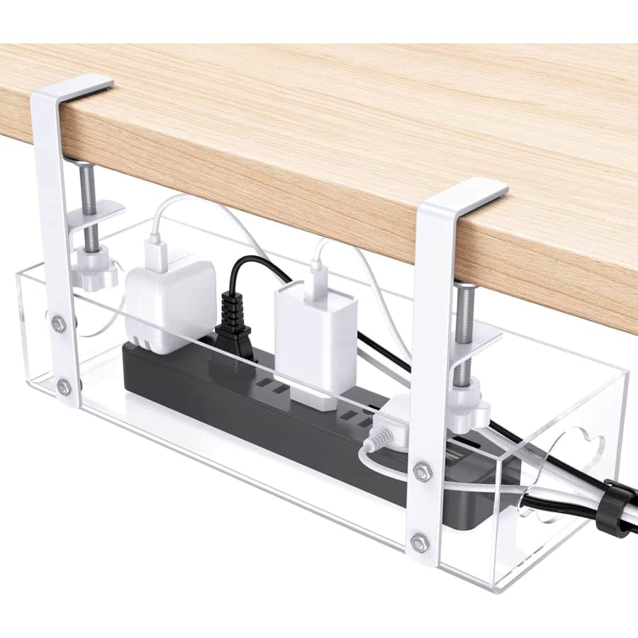 Omoton Acrylic Under Desk Cable Management Tray: $9.99