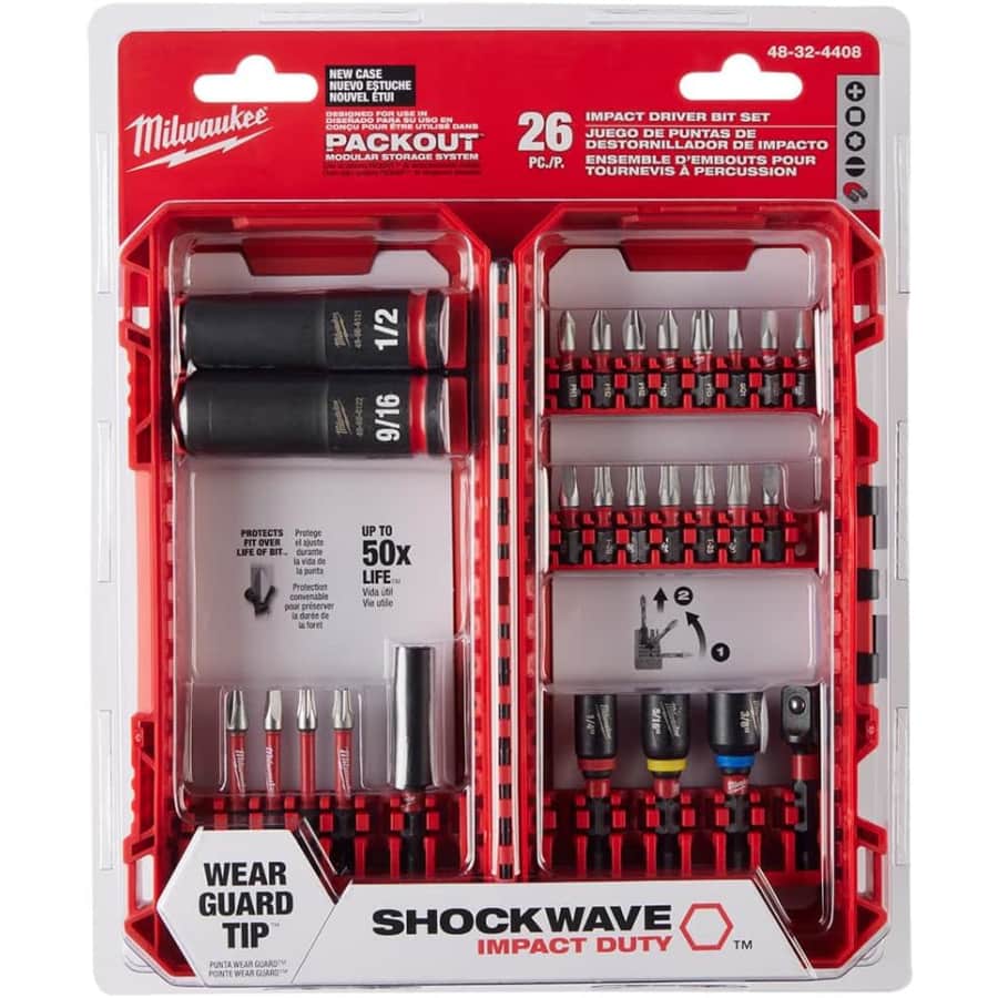 Milwaukee Shockwave 26-Piece Impact Duty Drive and Fasten Set: $19.99 Milwaukee Shockwave 26-Piece Impact Duty Drive and Fasten Set: $19.99