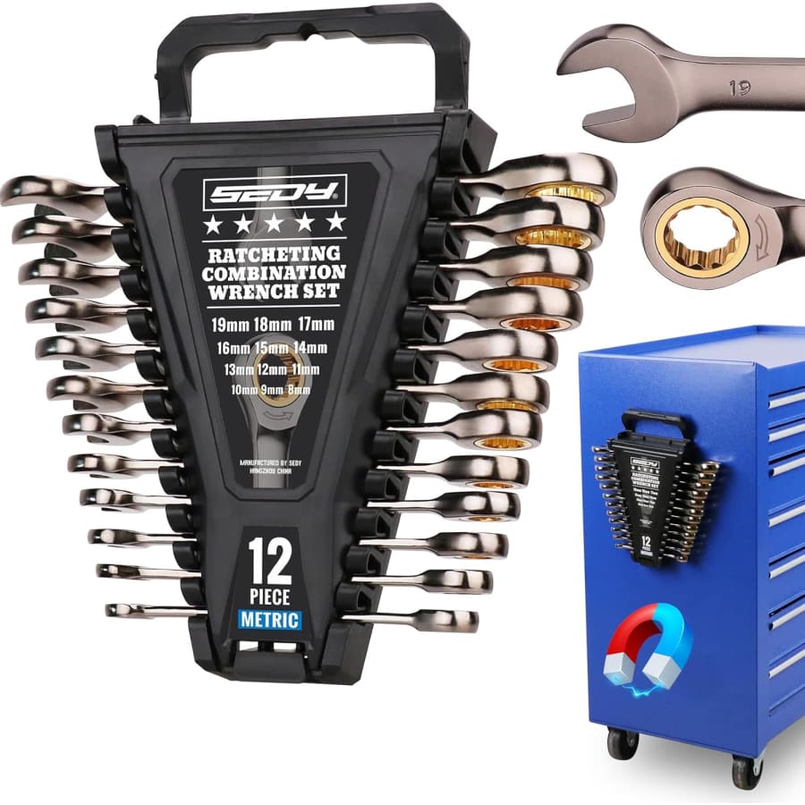 12-Piece Metric Ratchet Wrenches Set: $28
