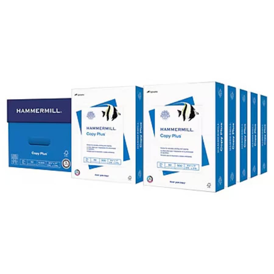 HammerMill Copy Plus 8.5" x 11" Copy Paper 5,000-Sheet Carton: $40