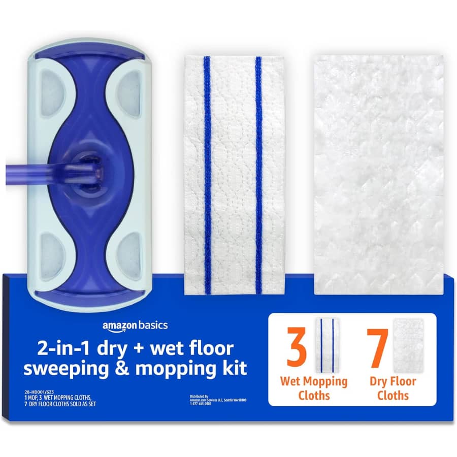 Amazon Basics Wet & Dry Sweeper Kit: $10 Amazon Basics Wet & Dry Sweeper Kit: $10
