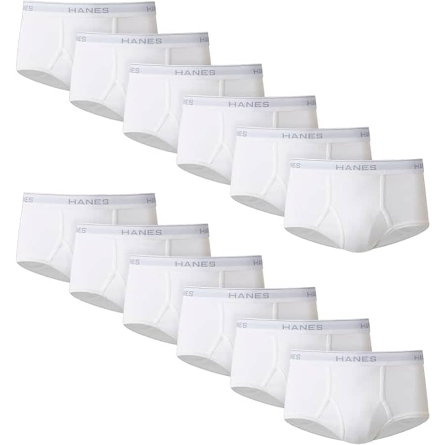 Hanes Men's Briefs 12-Pack: $12 Hanes Men's Briefs 12-Pack: $12