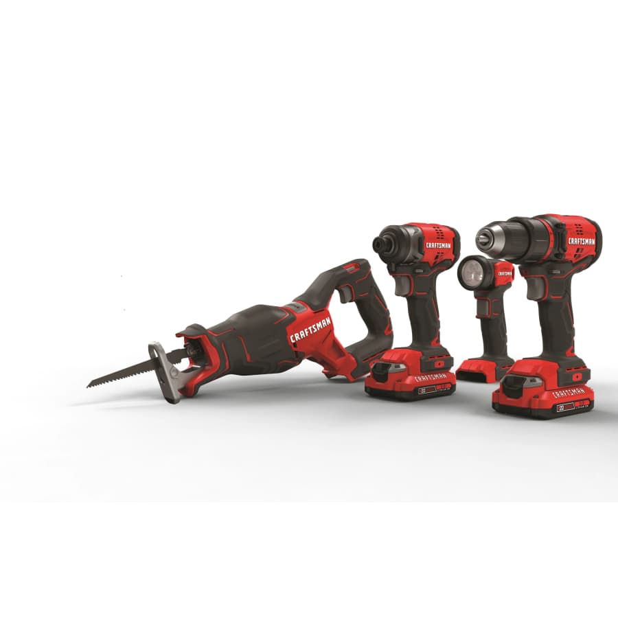 Craftsman V20 20V Max 4-Tool Brushless Power Tool Combo Kit with Soft Case: $229 Craftsman V20 20V Max 4-Tool Brushless Power Tool Combo Kit with Soft Case: $229