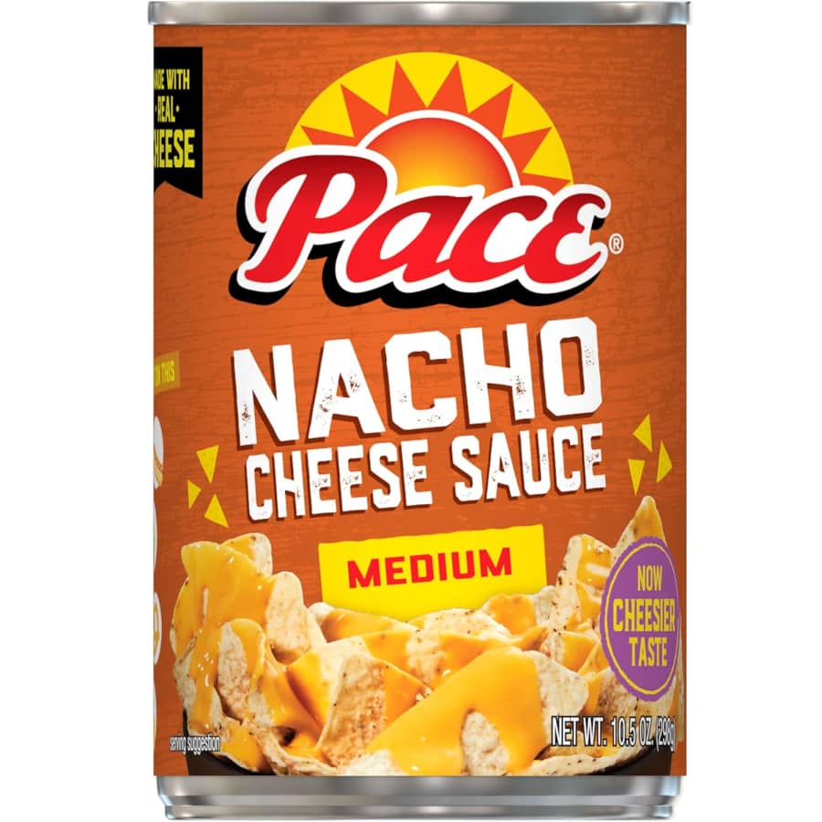 Pace Medium Nacho Cheese Sauce 10.5-oz. Can: $1.20 via Sub & Save Pace Medium Nacho Cheese Sauce 10.5-oz. Can: $1.20 via Sub & Save