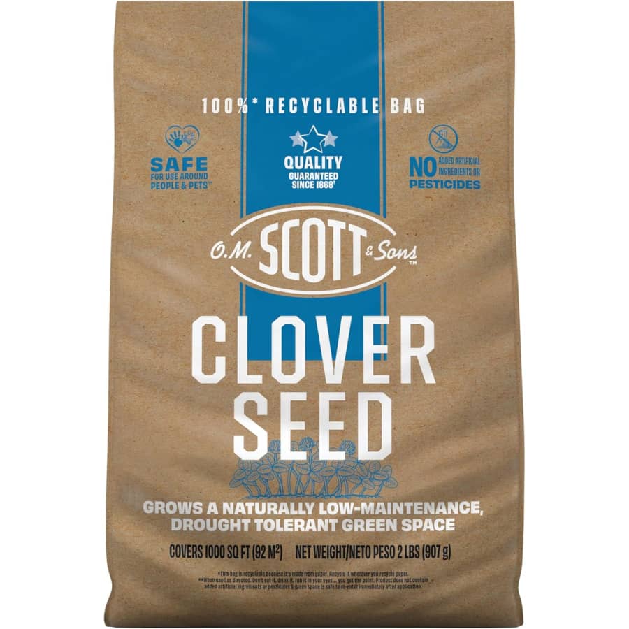 O.M. Scott and Sons Clover Seed 2-lb. Bag: $17 via Sub. & Save O.M. Scott and Sons Clover Seed 2-lb. Bag: $17 via Sub. & Save