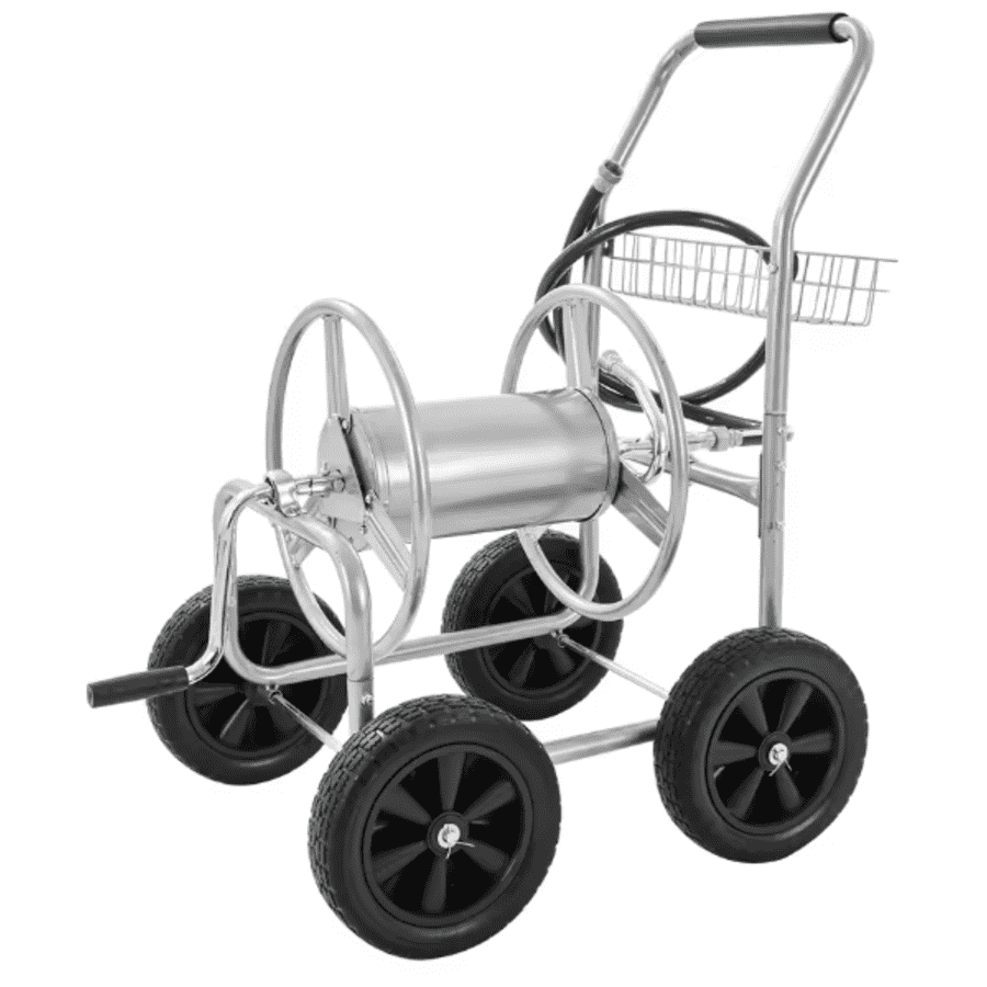 SucceBuy 250ft Heavy-Duty Hose Reel Cart w/ Basket: $45 SucceBuy 250ft Heavy-Duty Hose Reel Cart w/ Basket: $45