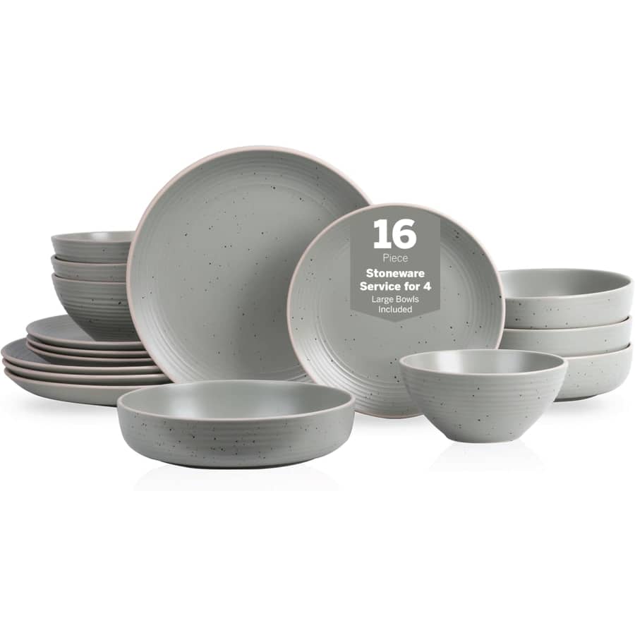 Stone Lain Lauren Stoneware 16-Piece Dinnerware Set: $34