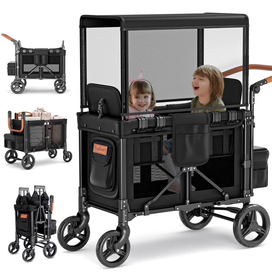 TouHeart 3-in-1 Foldable Wagon Stroller: $199.99