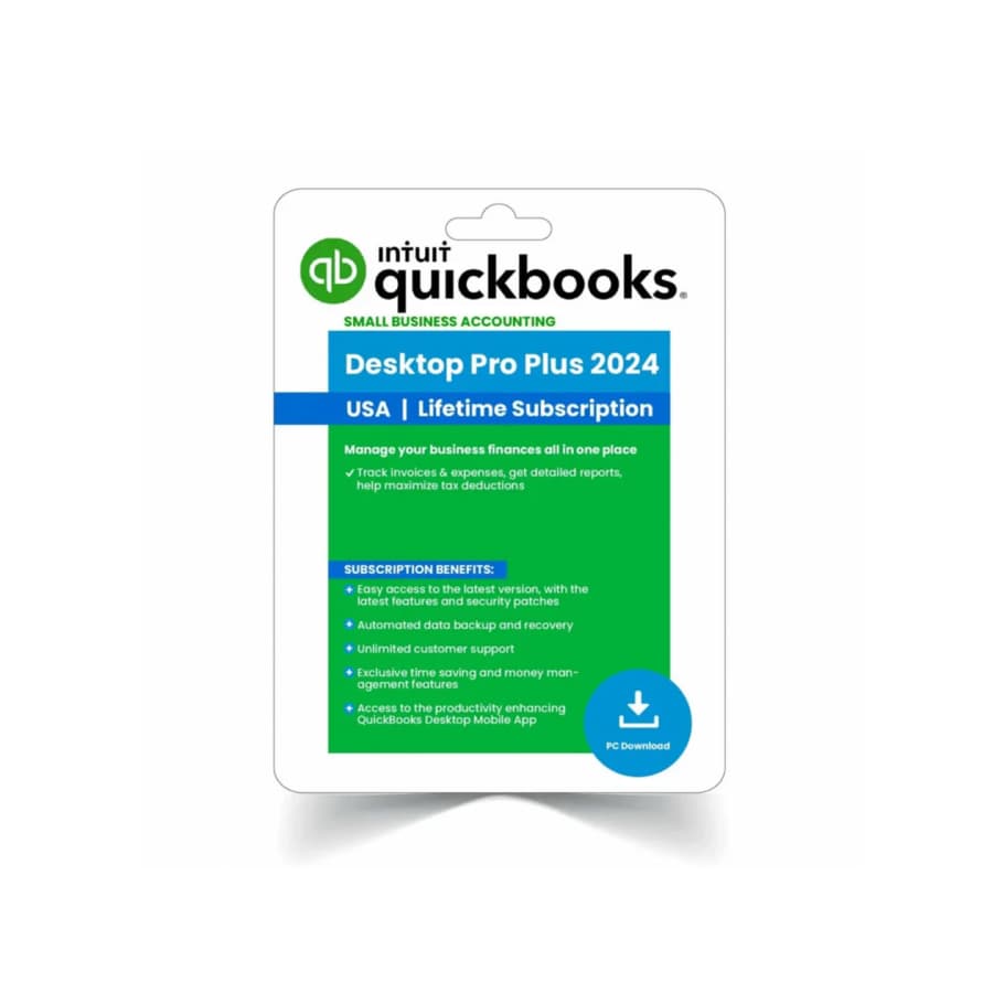 Intuit QuickBooks Desktop Pro Plus 2024 1-User for PC: Lifetime License for $200