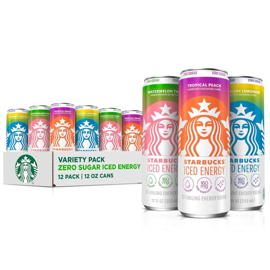 Starbucks 12-oz. Iced Energy Drink 3-Flavor Variety 12-Pack: $16 via Subscribe & Save w/ Prime Starbucks 12-oz. Iced Energy Drink 3-Flavor Variety 12-Pack: $16 via Subscribe & Save w/ Prime