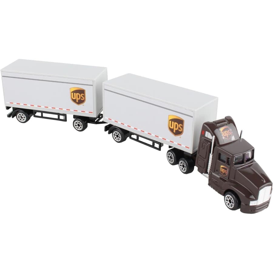 Daron UPS Die Cast Tractor with 2 Trailers: $14.69