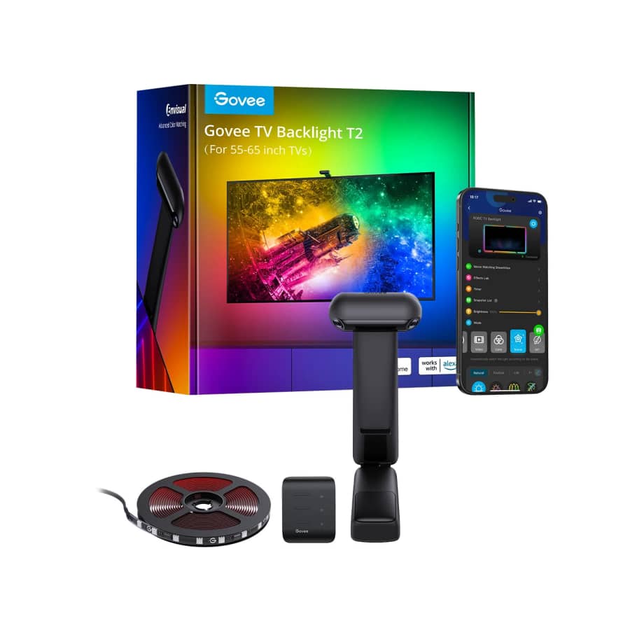 Govee Envisual 11.8-Foot WiFi LED Strip Light with Dual Cameras: $74.99 Govee Envisual 11.8-Foot WiFi LED Strip Light with Dual Cameras: $74.99