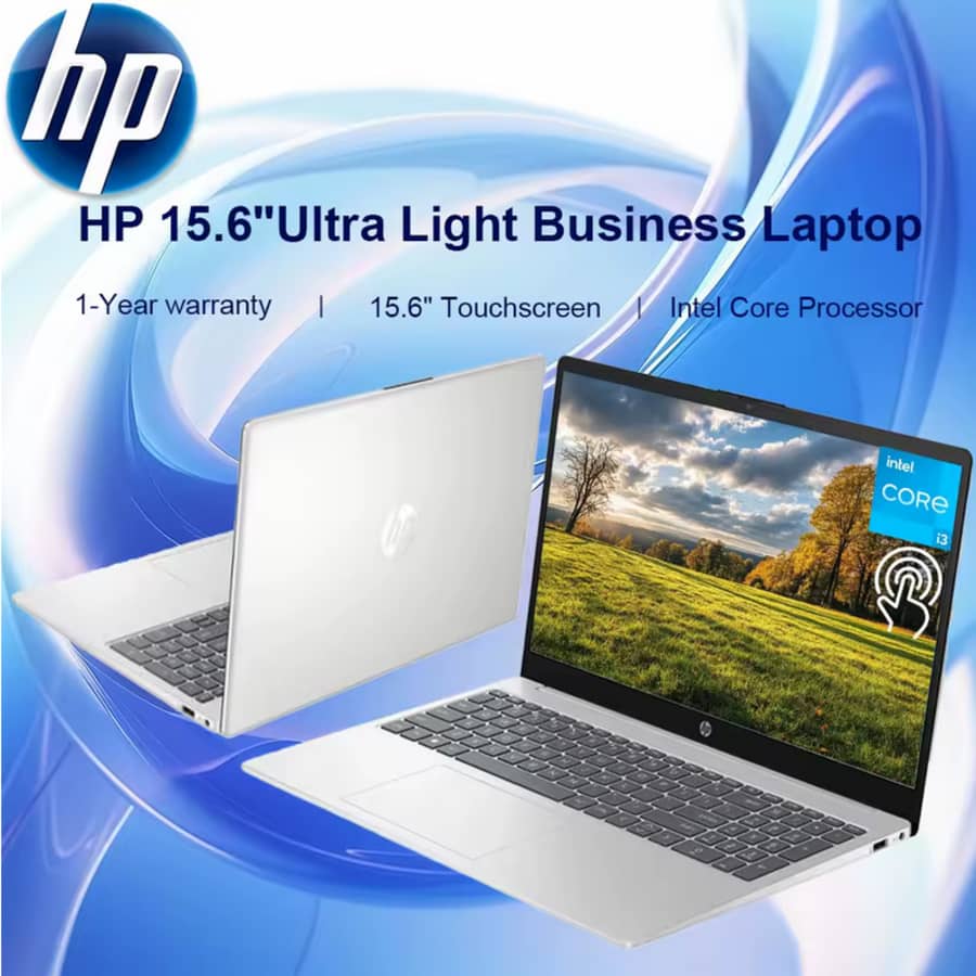 HP 12th-Gen. i3 15.6" Touch Laptop: $323