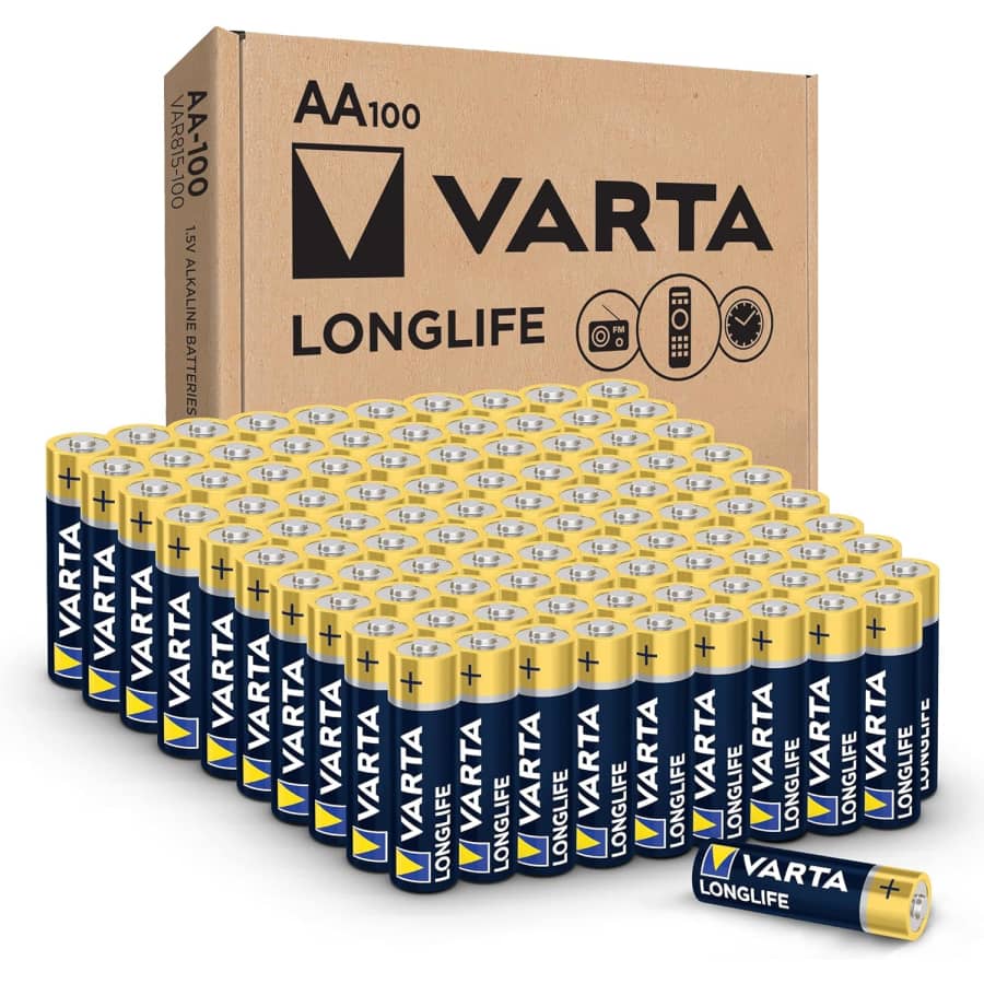 Varta Longlife AA Batteries 100-Pack: $14 via Sub & Save