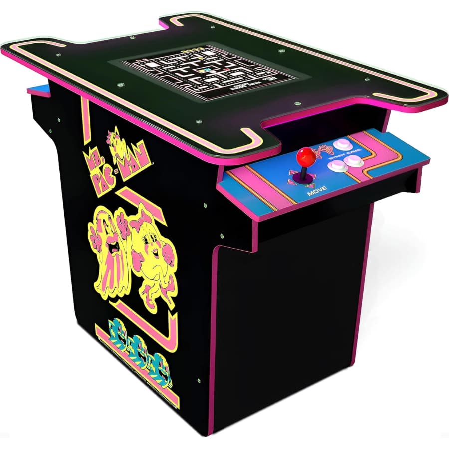 Arcade1Up Ms. PAC-Man Arcade Table with 12 Games: $871