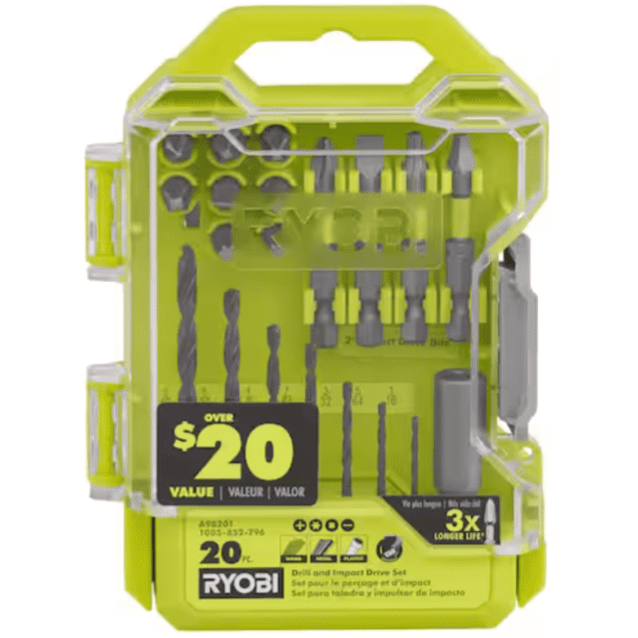 Ryobi 20-Piece Drill and Impact Drive Kit: $6