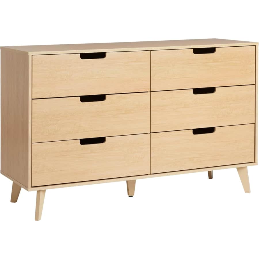 Walker Edison Modern 6-Drawer Dresser: $145 Walker Edison Modern 6-Drawer Dresser: $145