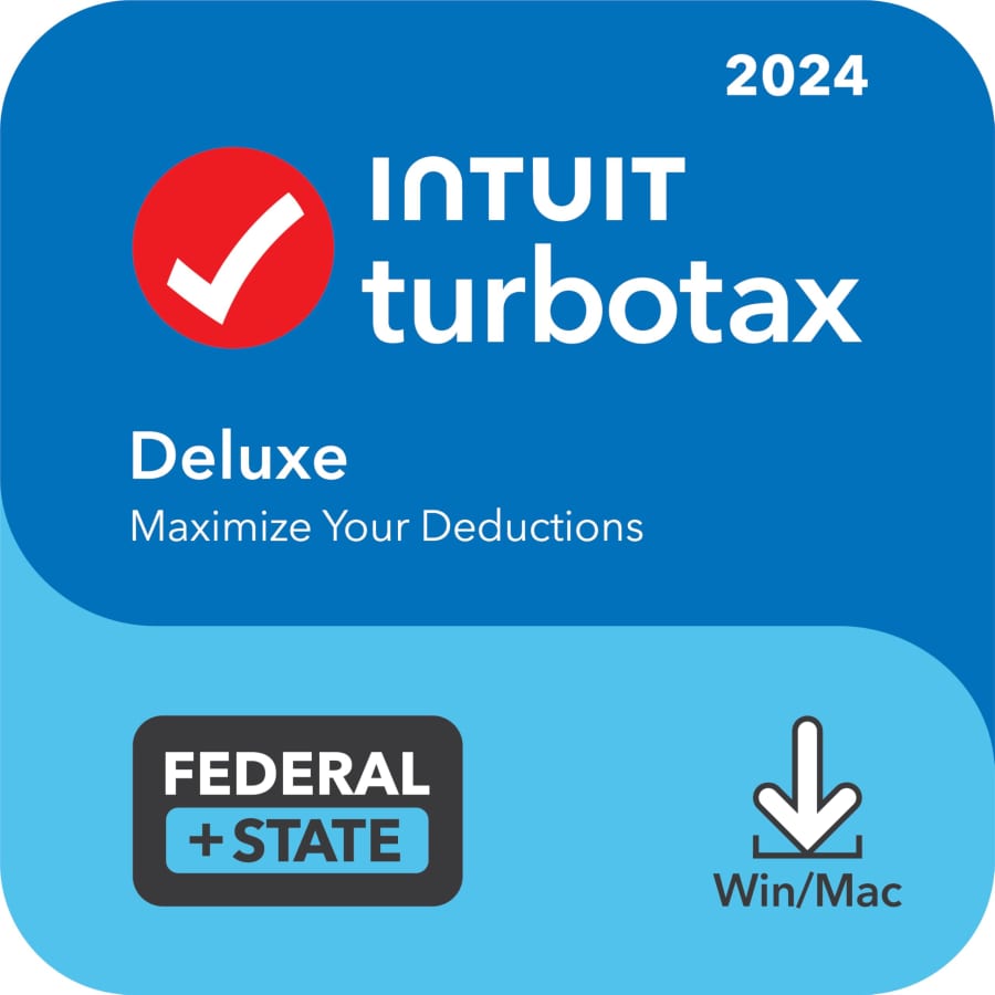 TurboTax Deluxe 2024 Federal & State Tax Software: $55.99 TurboTax Deluxe 2024 Federal & State Tax Software: $55.99