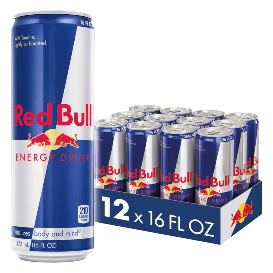 Red Bull 16-oz. Energy Drink 12-Pack: $24 via Subscribe & Save Red Bull 16-oz. Energy Drink 12-Pack: $24 via Subscribe & Save