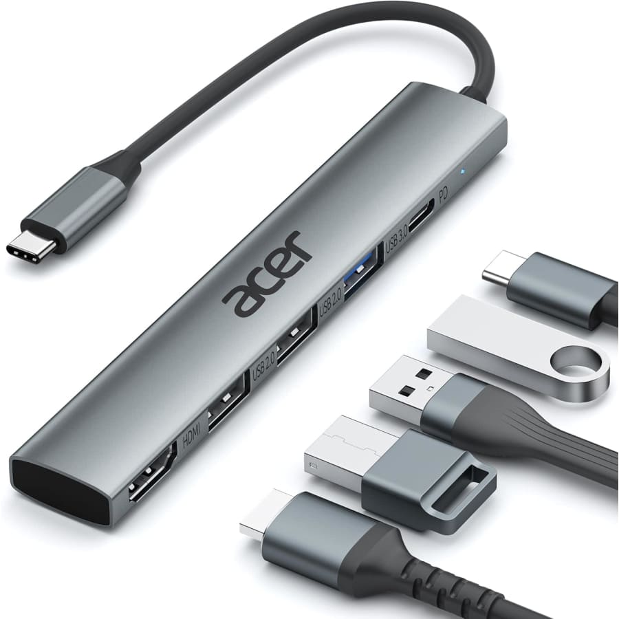 Acer 5-in-1 4K HDMI USB C Hub: $13.99