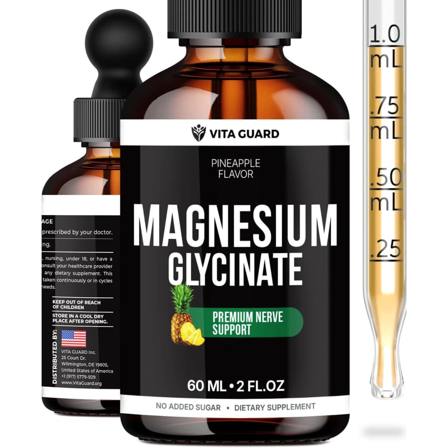 Vita Guard 500mg High-Absorbtion Magnesium L-Threonate Liquid Drops 60ml Bottle: $11.48