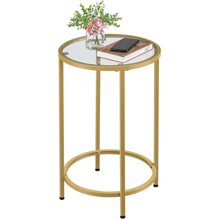 Yaheetech Glass End Table: $35.99