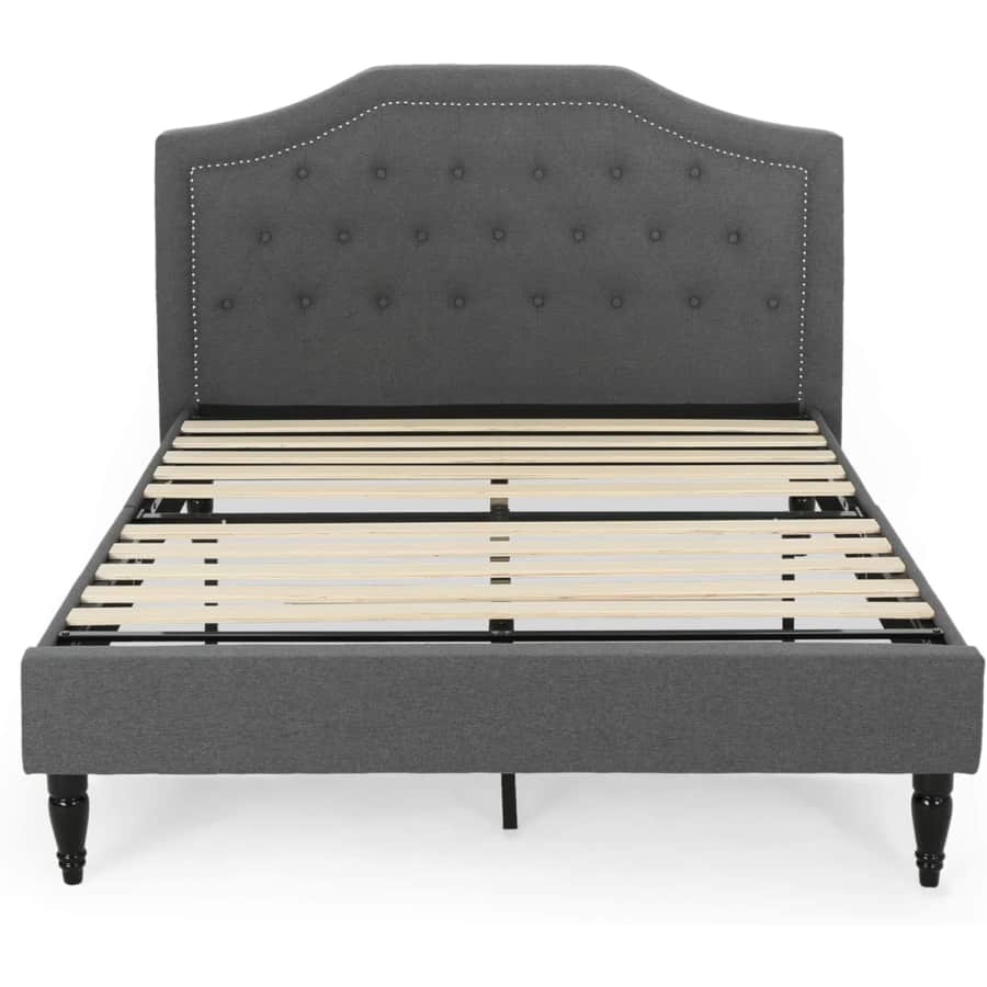Christopher Knight Home Renee Upholstered Platform Queen Bed Frame: $247 Christopher Knight Home Renee Upholstered Platform Queen Bed Frame: $247