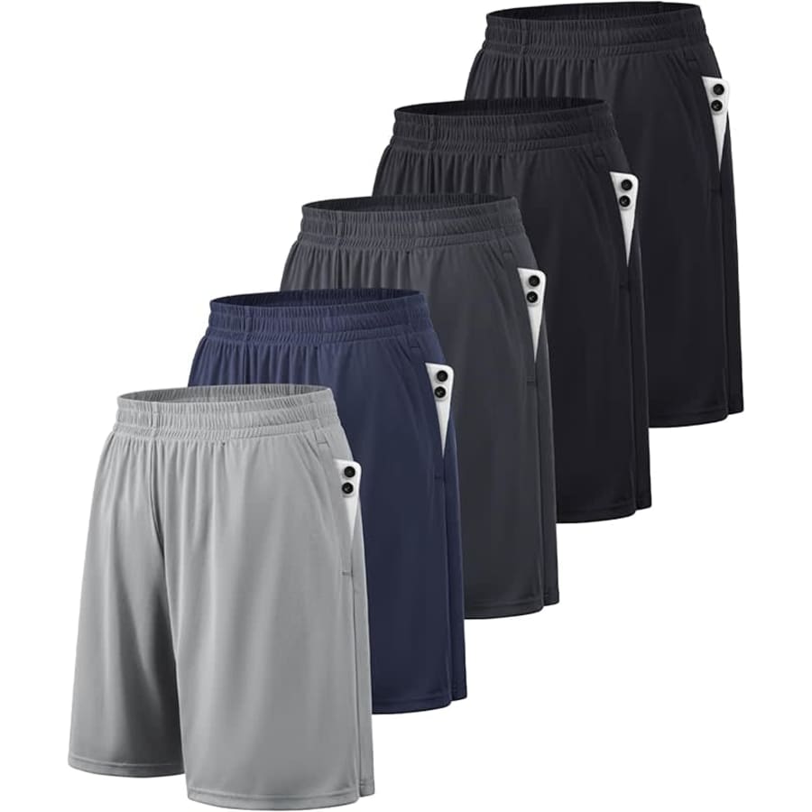 Men's 10" Quick Dry Shorts 5-Pack: $23 Men's 10" Quick Dry Shorts 5-Pack: $23