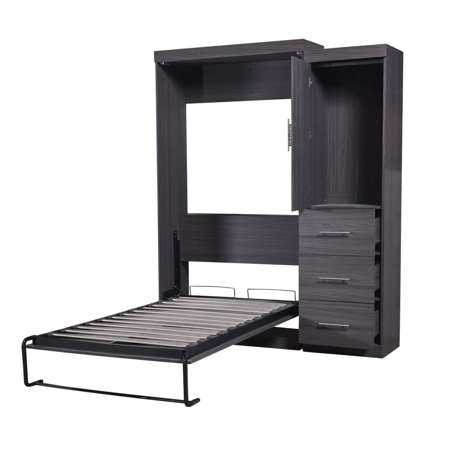 Euroco Twin Murphy Wall Bed with Wardrobe: $612 Euroco Twin Murphy Wall Bed with Wardrobe: $612