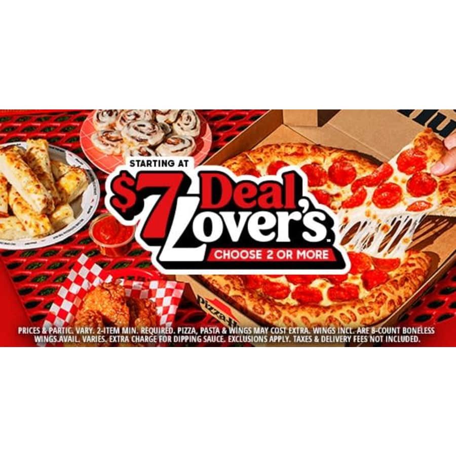 Pizza Hut Deal Lover's Menu: $7 each
