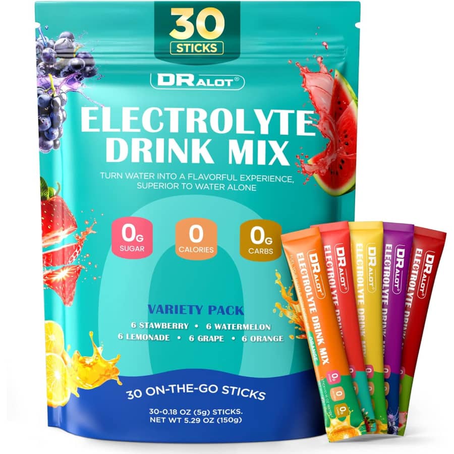 DRalot Juicy Splash Sugar-Free Electrolytes Powder: $15 w/ Sub & Save