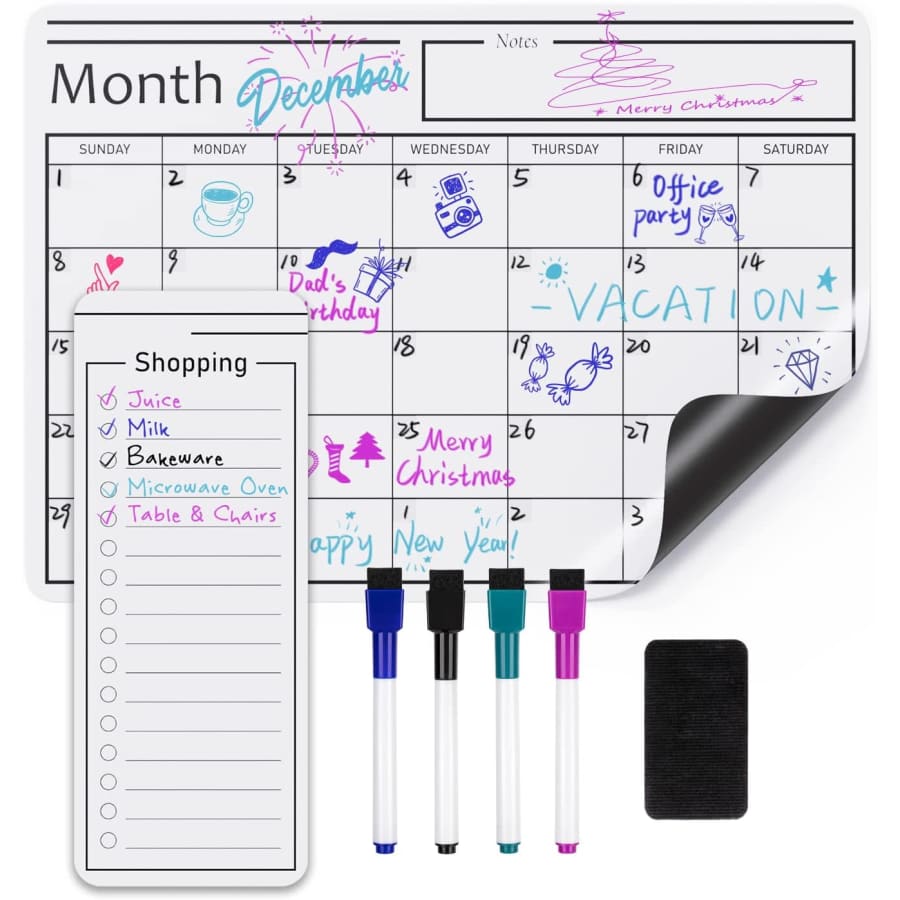 Amazon Basics Magnetic Dry Erase Whiteboard Calendar: $10 Amazon Basics Magnetic Dry Erase Whiteboard Calendar: $10